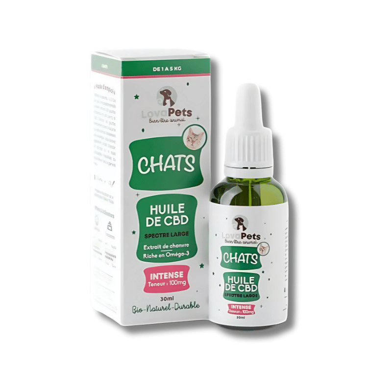 Huile CBD BIO pour Chat | 100mg | LovaPets