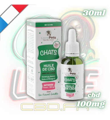 Huile CBD BIO pour Chat | 100mg | LovaPets