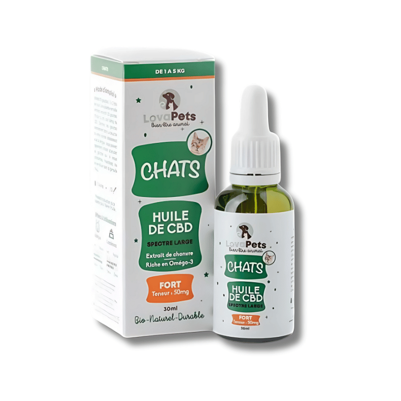 Huile CBD BIO pour Chat | 50mg | LovaPets