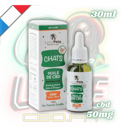 Huile CBD BIO pour Chat | 50mg | LovaPets