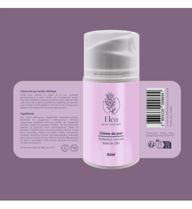 Crème de jour CBD actions multiples | 50ml | Elea