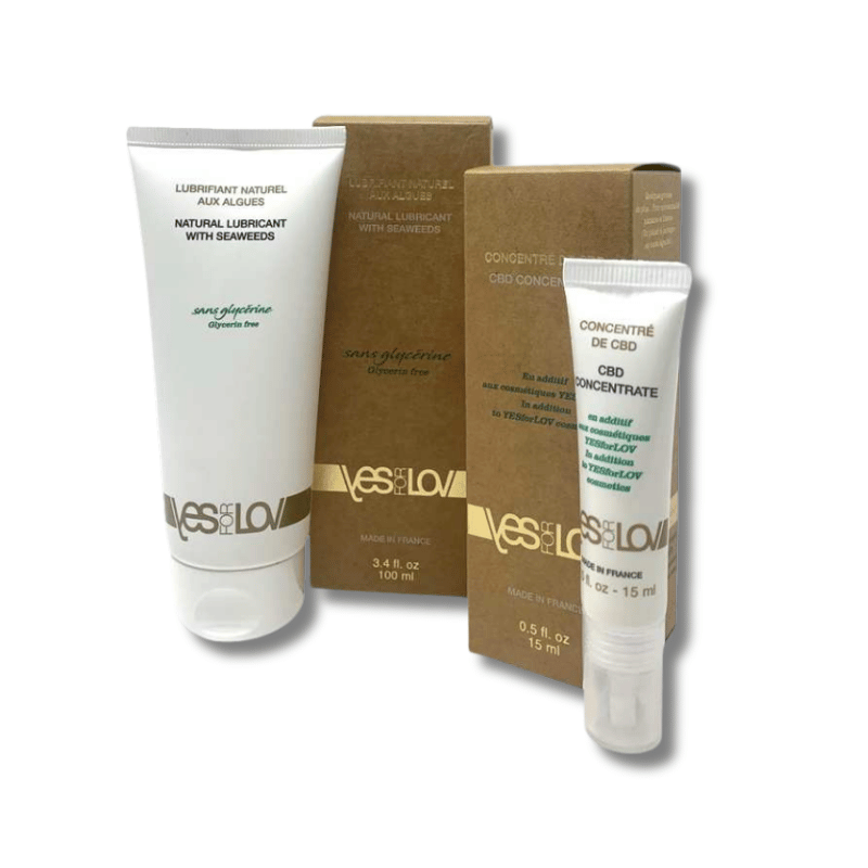 Lubrifiant Algues & Concentré CBD BIO | 100ml & 15ml | Yes for Love