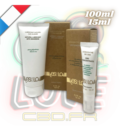 Lubrifiant Algues & Concentré CBD BIO | 100ml & 15ml | Yes for Love