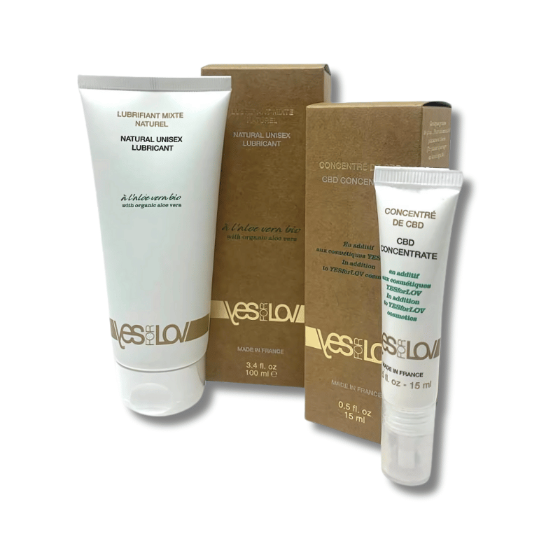 Lubrifiant Aloé vera & Concentré CBD BIO | 100ml & 15ml | Yes for Love