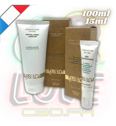 Lubrifiant Aloé vera & Concentré CBD BIO | 100ml & 15ml | Yes for Love