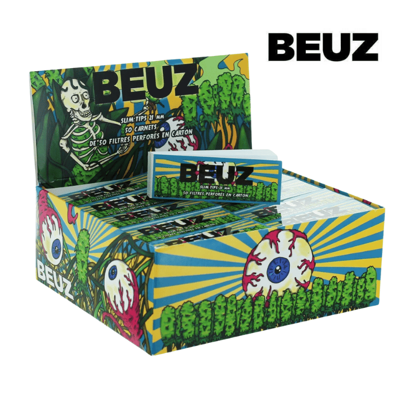 Filtres Carton perforés blanchis Skeleton | Lot de 50x50 | Beuz