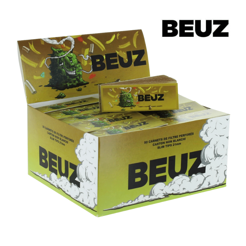 Filtres Carton perforés non blanchis Brown Buds | Lot de 50x50 | Beuz