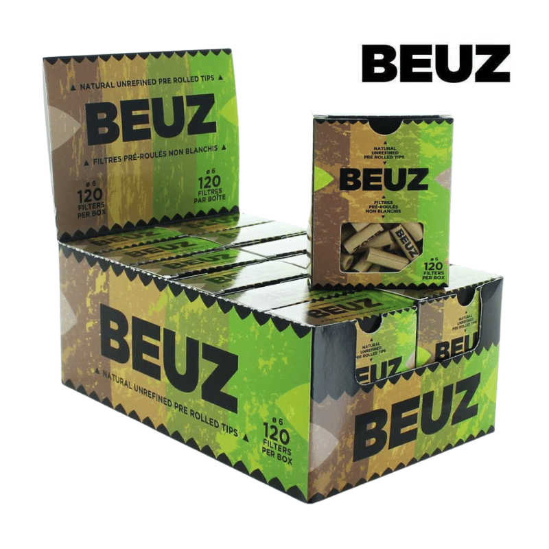 Filtres Carton pré-roulés | Lot de 12x120 | Beuz
