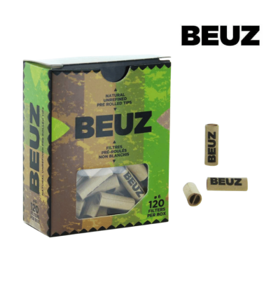 Filtres Carton pré-roulés | Lot de 12x120 | Beuz