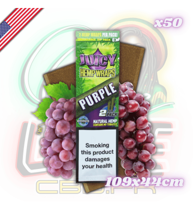 Blunts de chanvre Purple 25x2 | Juicy Jay's
