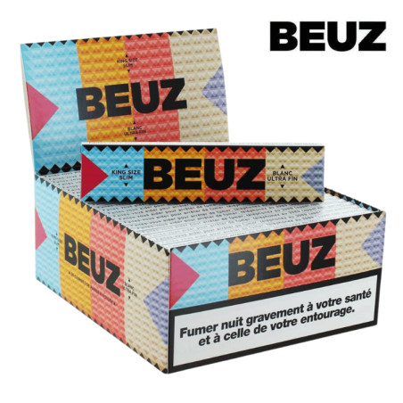 Feuilles Slim King Size blanchies | Lot de 50x32 | Beuz Feuilles Slim King Size blanchies | Lot de 50x32 | Beuz