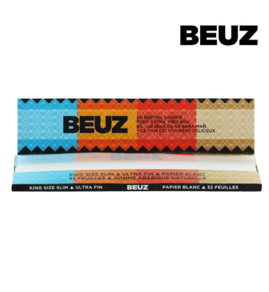 Feuilles Slim King Size blanchies | Lot de 50x32 | Beuz