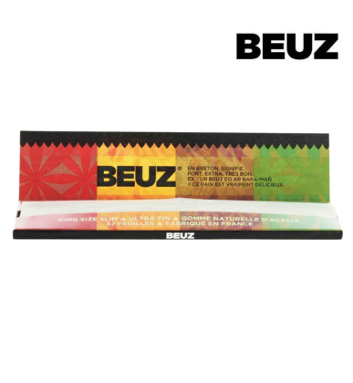 Feuilles Slim King Size Chanvre Bio non blanchies | Lot de 50x32 | Beuz