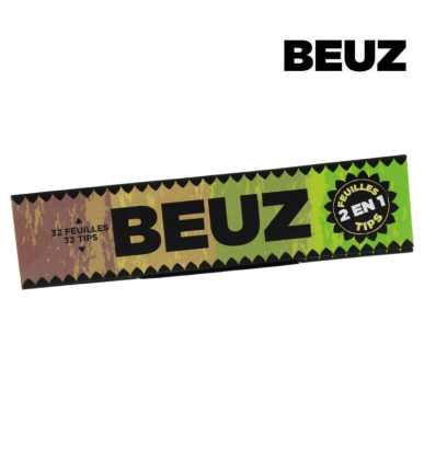 Feuilles Slim King Size non blanchies + filtres Brown | Lot de 24x32 | Beuz