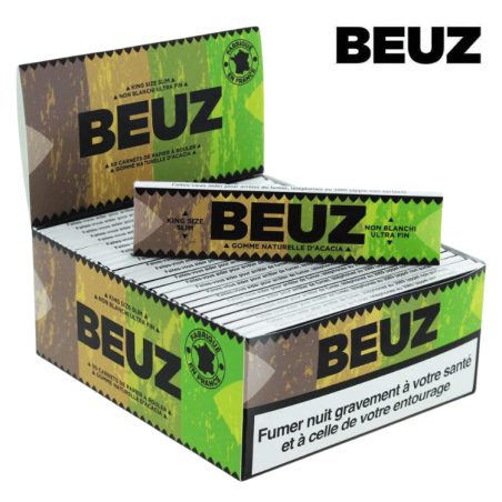 Feuilles Slim King Size non blanchies Brown | Lot de 50x32 | Beuz Feuilles Slim King Size non blanchies Brown | Lot de 50x32 | Beuz