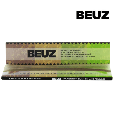 Feuilles Slim King Size non blanchies Brown | Lot de 50x32 | Beuz