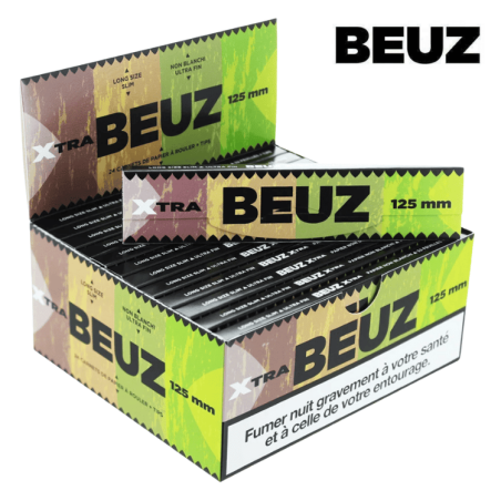 Feuilles Slim Long Size non blanchies + filtres Xtra | Lot de 24x32 | Beuz Feuilles Slim Long Size non blanchies + filtres Xtra | Lot de 24x32 | Beuz