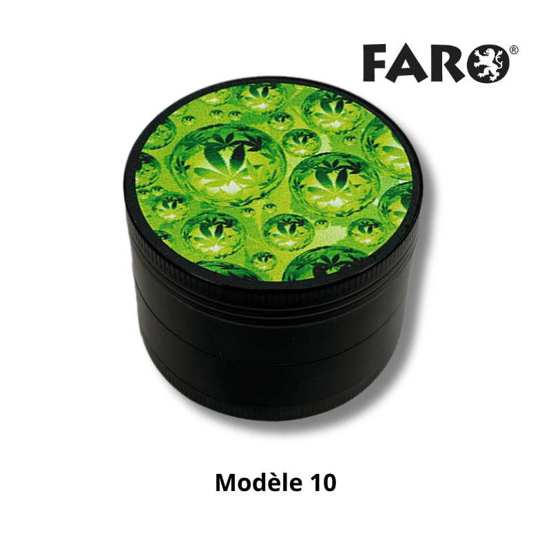 Grinder métal 50mm Green Skulls 10 | 5 parties | Faro