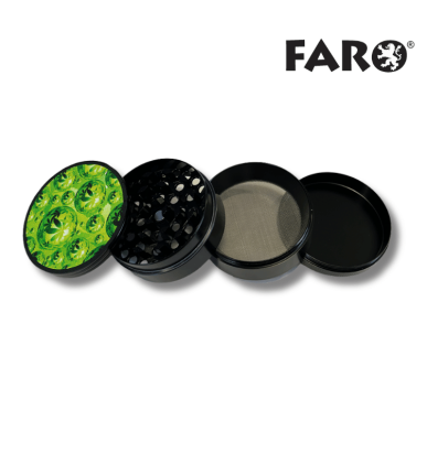 Grinder métal 50mm Green Skulls 10 | 5 parties | Faro