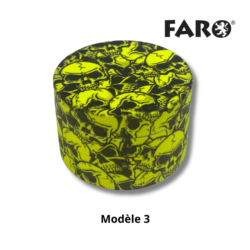 Grinder métal 50mm Green Skulls 3 | 5 parties | Faro