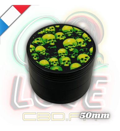 Grinder métal 50mm Green Skulls 6 | 5 parties | Faro