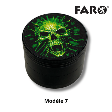Grinder métal 50mm Green Skulls 7 | 5 parties | Faro Grinder métal 50mm Green Skulls 7 | 5 parties | Faro