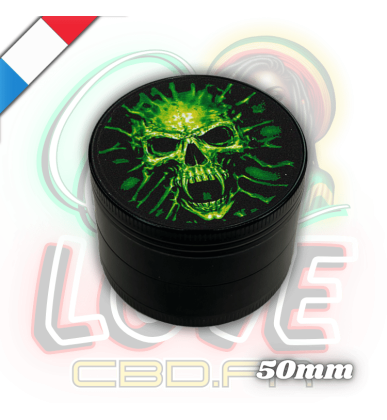 Grinder métal 50mm Green Skulls 7 | 5 parties | Faro