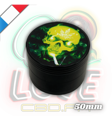 Grinder métal 50mm Green Skulls 8 | 5 parties | Faro