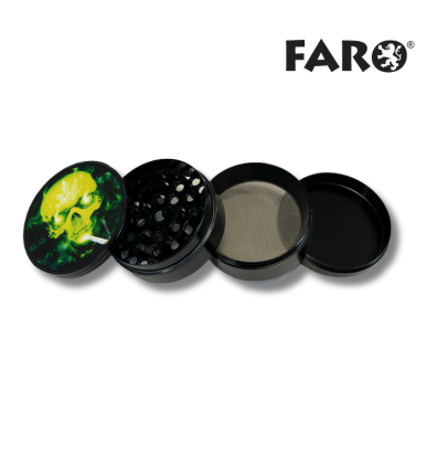 Grinder métal 50mm Green Skulls 8 | 5 parties | Faro