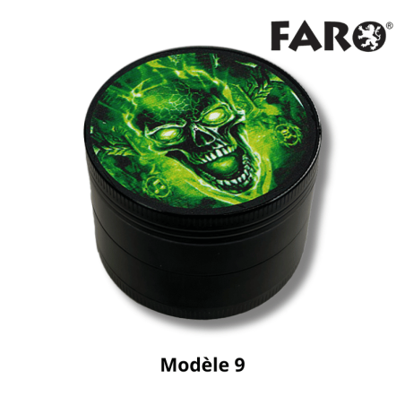 Grinder métal 50mm Green Skulls 9 | 5 parties | Faro Grinder métal 50mm Green Skulls 9 | 5 parties | Faro