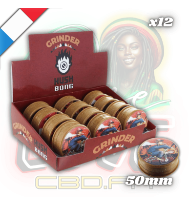 Grinders chanvre 50mm Bike x12 | 3 parties | Beuz