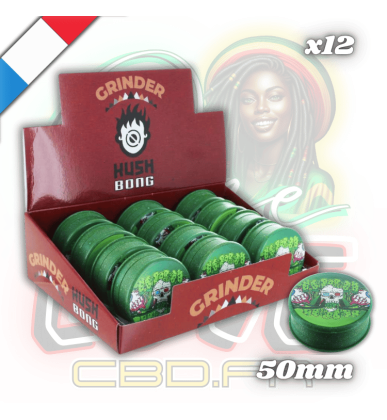 Grinders chanvre 50mm Skeleton x12 | 3 parties | Beuz