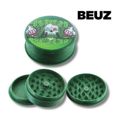 Grinders chanvre 50mm Skeleton x12 | 3 parties | Beuz