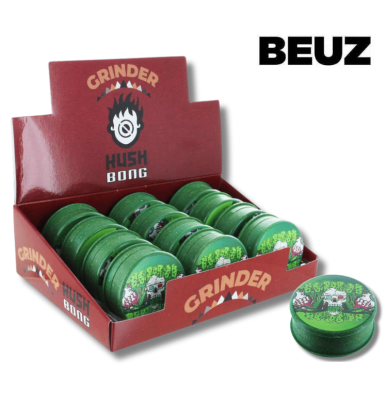Grinders chanvre 50mm Skeleton x12 | 3 parties | Beuz