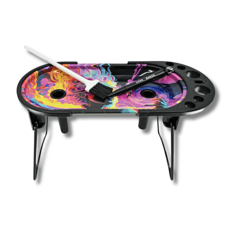 Plateau à rouler Rolling Console | 21,5x9,5x13cm | Black Leaf