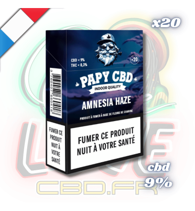 Cigarettes CBD Amnésia Haze x20 | Sans nicotine | Papy CBD