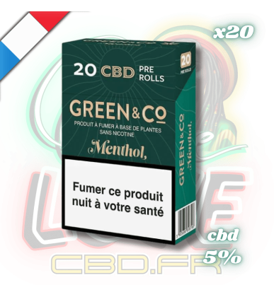 Cigarettes CBD Menthol x20 | Sans nicotine | Green&Co