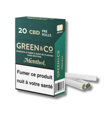 Cigarettes CBD Menthol x20 | Sans nicotine | Green&Co