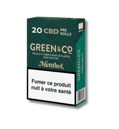 Cigarettes CBD Menthol x20 | Sans nicotine | Green&Co