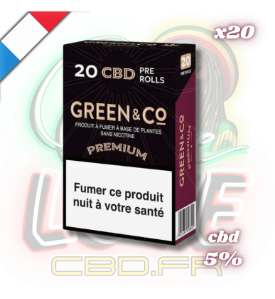 Cigarettes CBD Premium x20 | Sans nicotine | Green&Co
