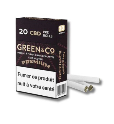 Cigarettes CBD Premium x20 | Sans nicotine | Green&Co