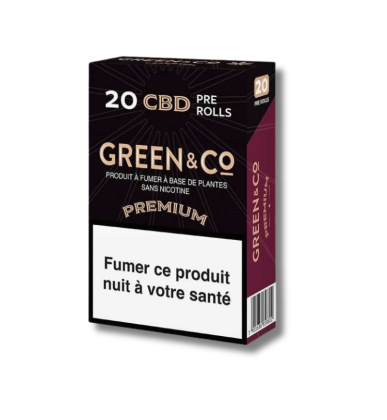 Cigarettes CBD Premium x20 | Sans nicotine | Green&Co