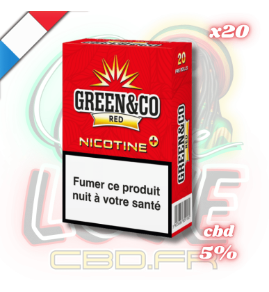 Cigarettes CBD Red Nicotine+ x20 | Green&Co